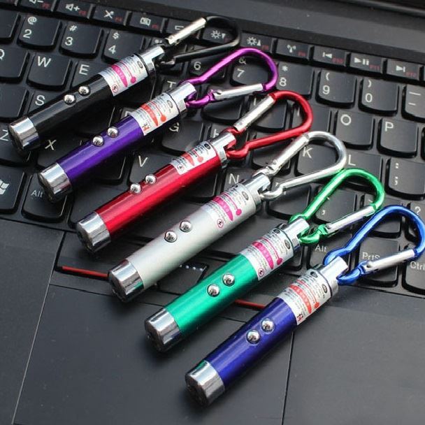 Picture of 3-in-1 Laser Pointer, LED UV and White LED Keychain Flashlight