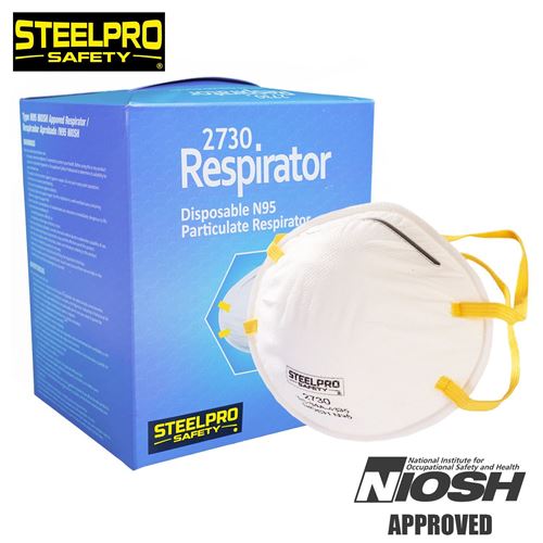 Picture of SteelPro 2730 N95 NIOSH Approved Medical Mask, 20 pieces